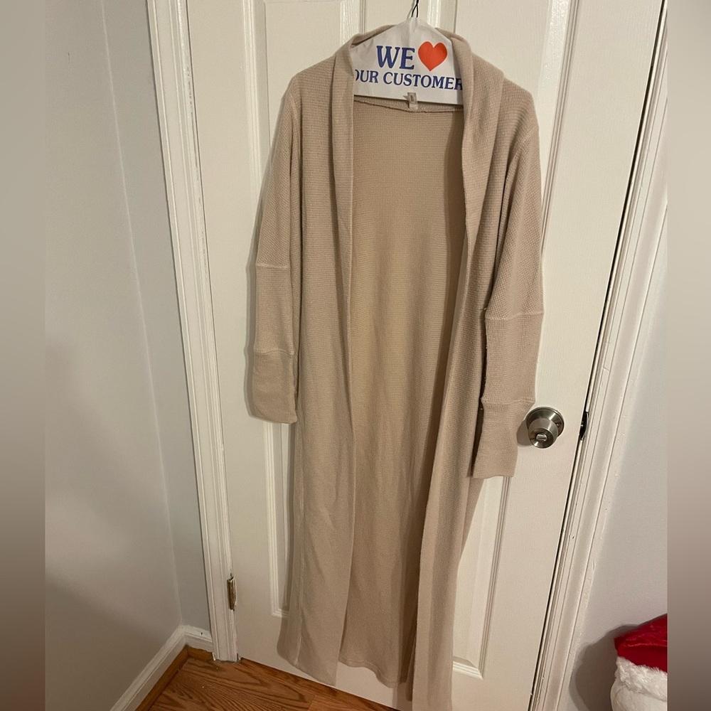 Cream colored Free People long comfy sweater